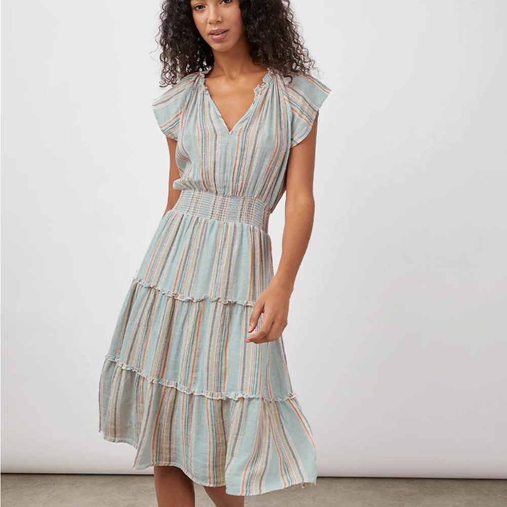 Rails Amellia Pastel Striped Midi Dress NWT